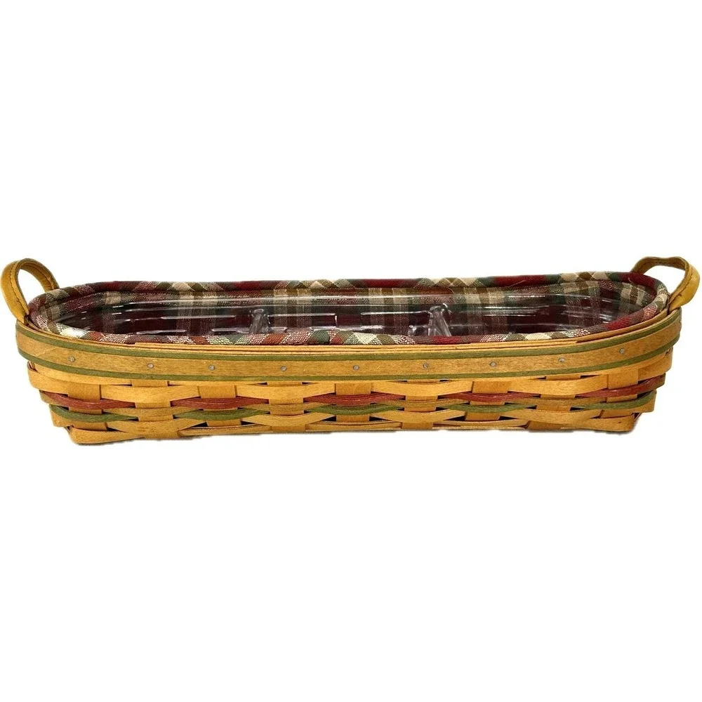 Longaberger 2000 Autumn Reflections Small HARVEST BLESSINGS BASKET 2 Protectors
